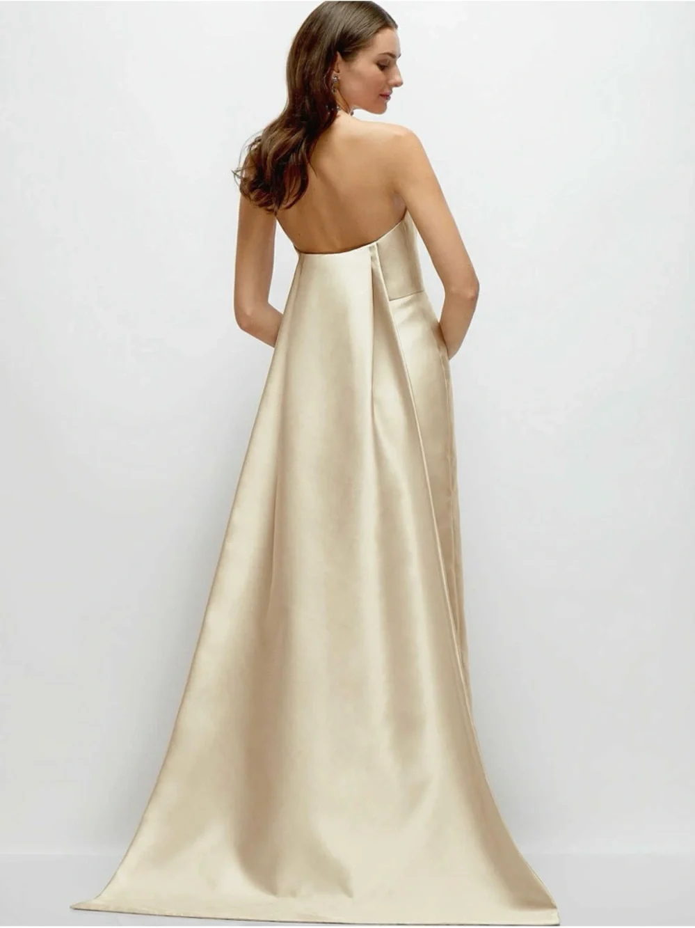 ALFRED SUNG LEE · Strapless Bridesmaid Dress in Champagne - Picture 2 of 3